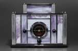 Radio-Glo Stained Glass + Chrome Radio in Lavender Swirl - Prototype